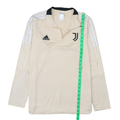 Mens UK Size L adidas Beige 1/4 Zip Sweatshirt