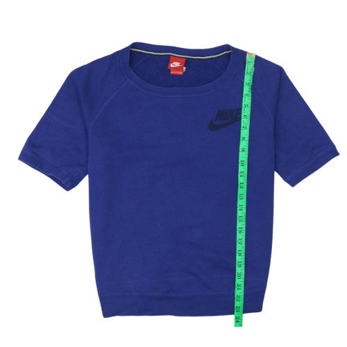 Mens UK Size M Nike Blue Pullover Sweatshirt