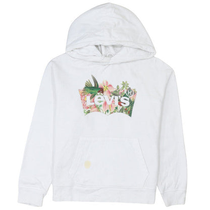 Womens UK Size M Levi's White Pullover Hoodie
