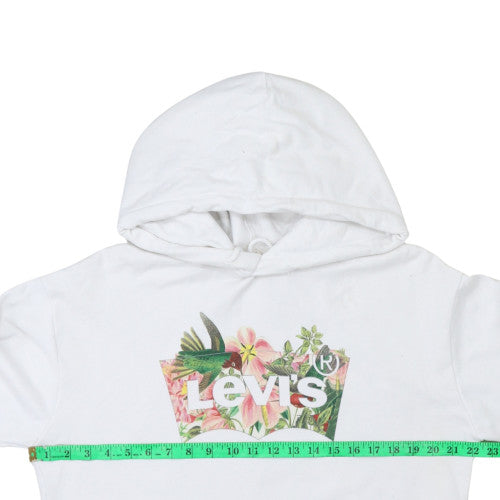 Womens UK Size M Levi's White Pullover Hoodie