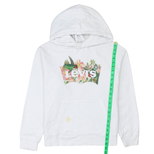 Womens UK Size M Levi's White Pullover Hoodie