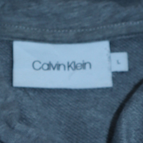 Mens UK Size L Calvin Klein Grey Pullover Hoodie
