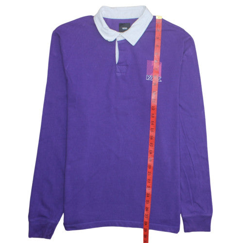 Mens UK Size M VANS Purple Henley Sweatshirt