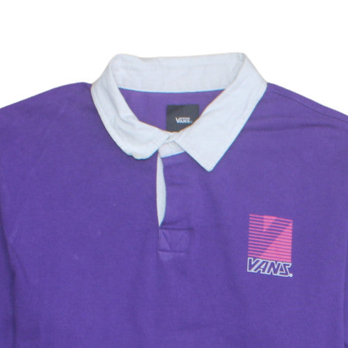 Mens UK Size M VANS Purple Henley Sweatshirt