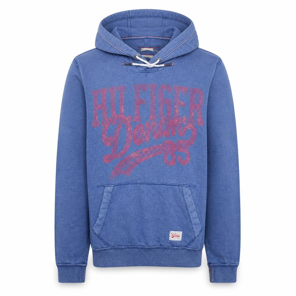 Mens UK Size S Hilfiger Denim Blue Pullover Hoodie