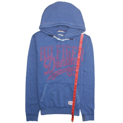 Mens UK Size S Hilfiger Denim Blue Pullover Hoodie
