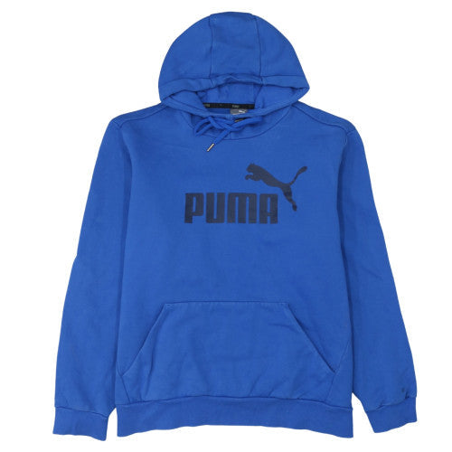 Mens UK Size L PUMA Blue Pullover Hoodie