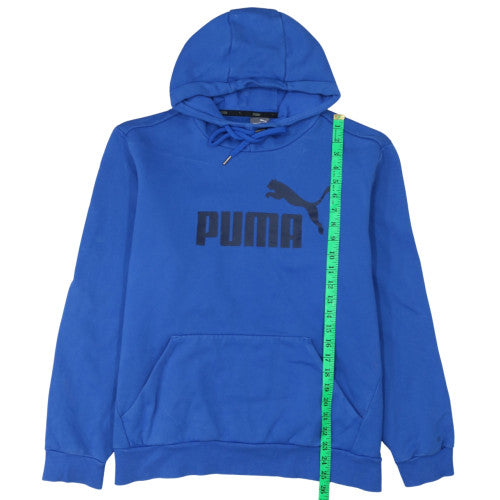 Mens UK Size L PUMA Blue Pullover Hoodie