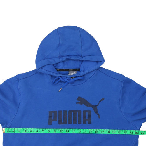 Mens UK Size L PUMA Blue Pullover Hoodie