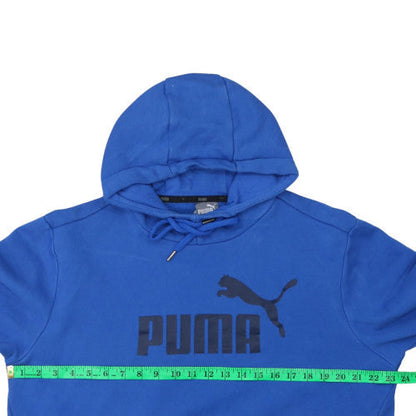 Mens UK Size L PUMA Blue Pullover Hoodie