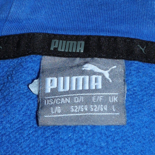 Mens UK Size L PUMA Blue Pullover Hoodie