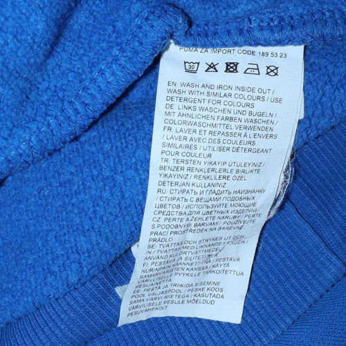 Mens UK Size L PUMA Blue Pullover Hoodie