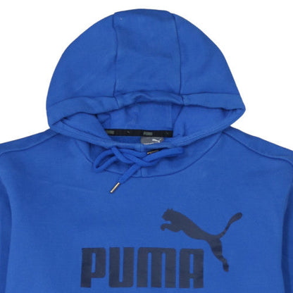 Mens UK Size L PUMA Blue Pullover Hoodie