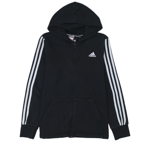 Boys UK Size 12 Years adidas Black Full Zip Hoodie