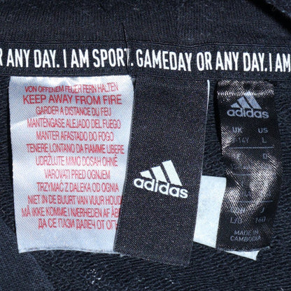 Boys UK Size 12 Years adidas Black Full Zip Hoodie