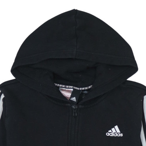 Boys UK Size 12 Years adidas Black Full Zip Hoodie