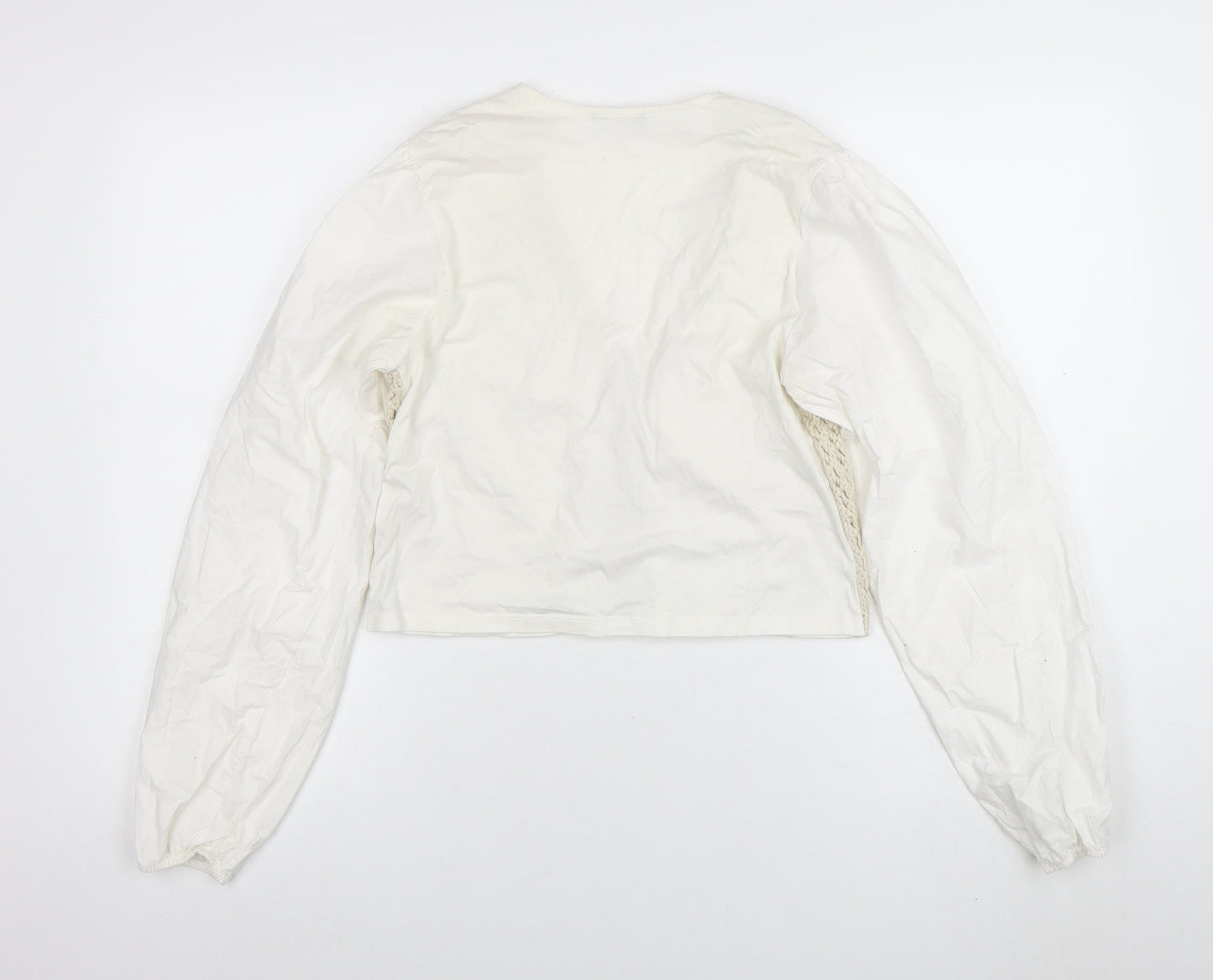 Womens UK Size S Zara Ivory Cardigan Jumper