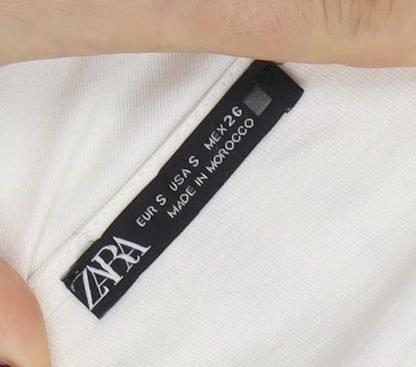 Womens UK Size S Zara Ivory Cardigan Jumper