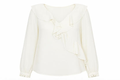 Womens UK Size S Zara Ivory Basic Blouse