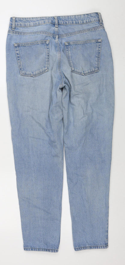 Womens UK Size 12 Topshop Regular Fit Straight Blue Jeans