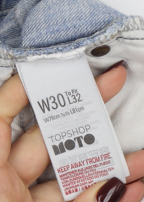 Womens UK Size 12 Topshop Regular Fit Straight Blue Jeans