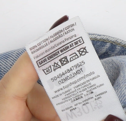 Womens UK Size 12 Topshop Regular Fit Straight Blue Jeans