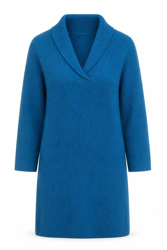 Womens UK Size L Marks and Spencer Blue Tunic Jumper