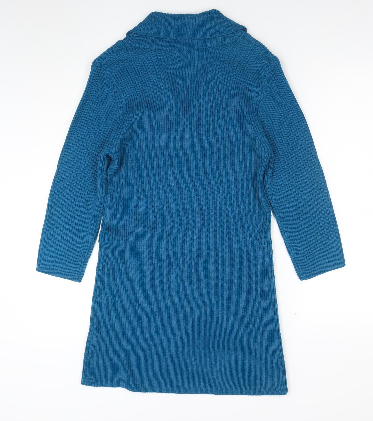 Womens UK Size L Marks and Spencer Blue Tunic Jumper
