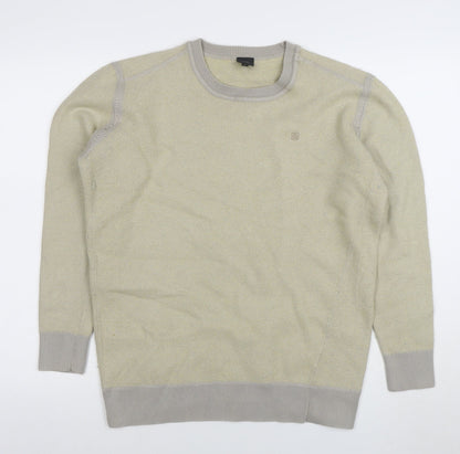 Womens UK Size L Freesoul Beige Pullover Jumper