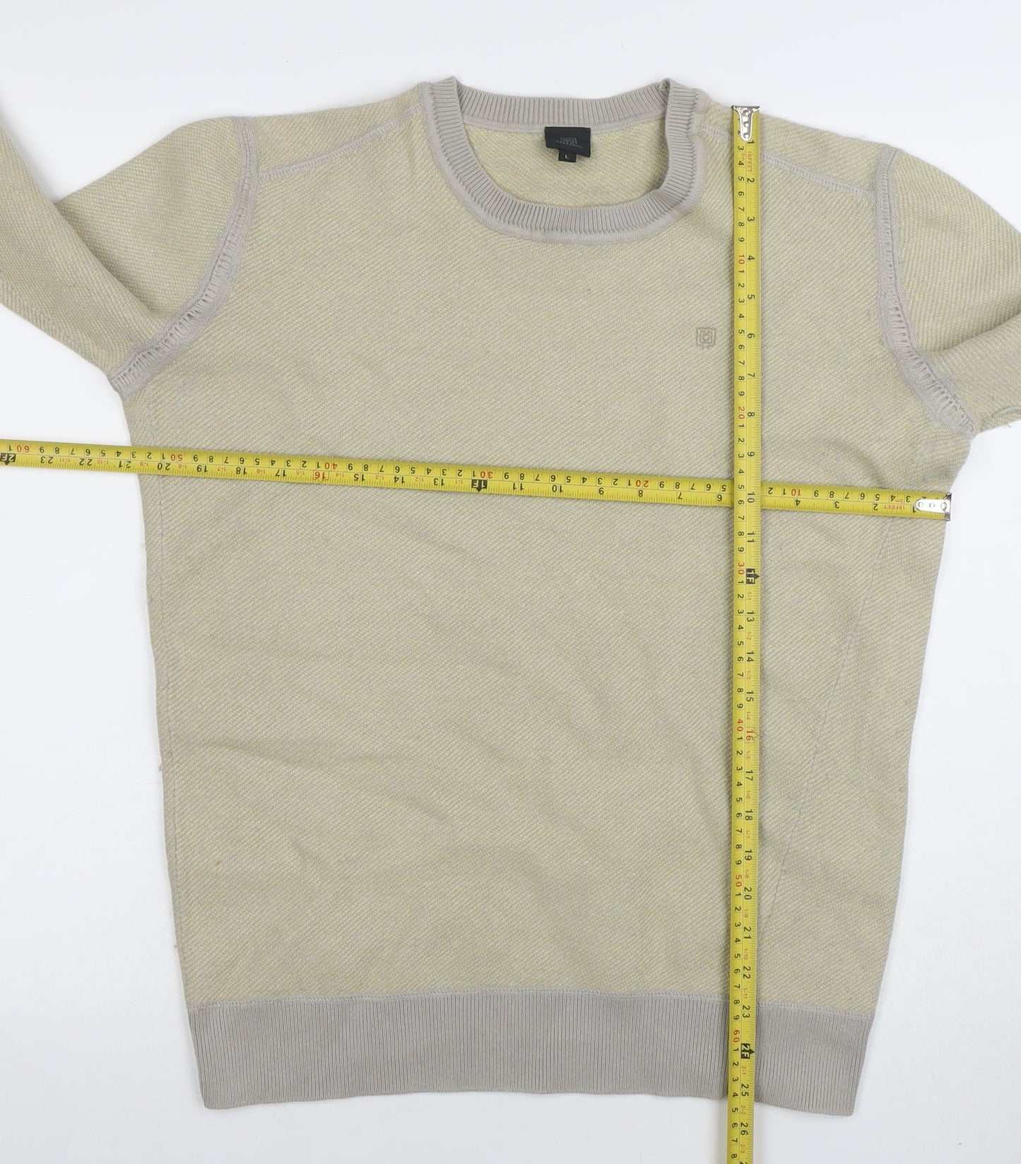 Womens UK Size L Freesoul Beige Pullover Jumper