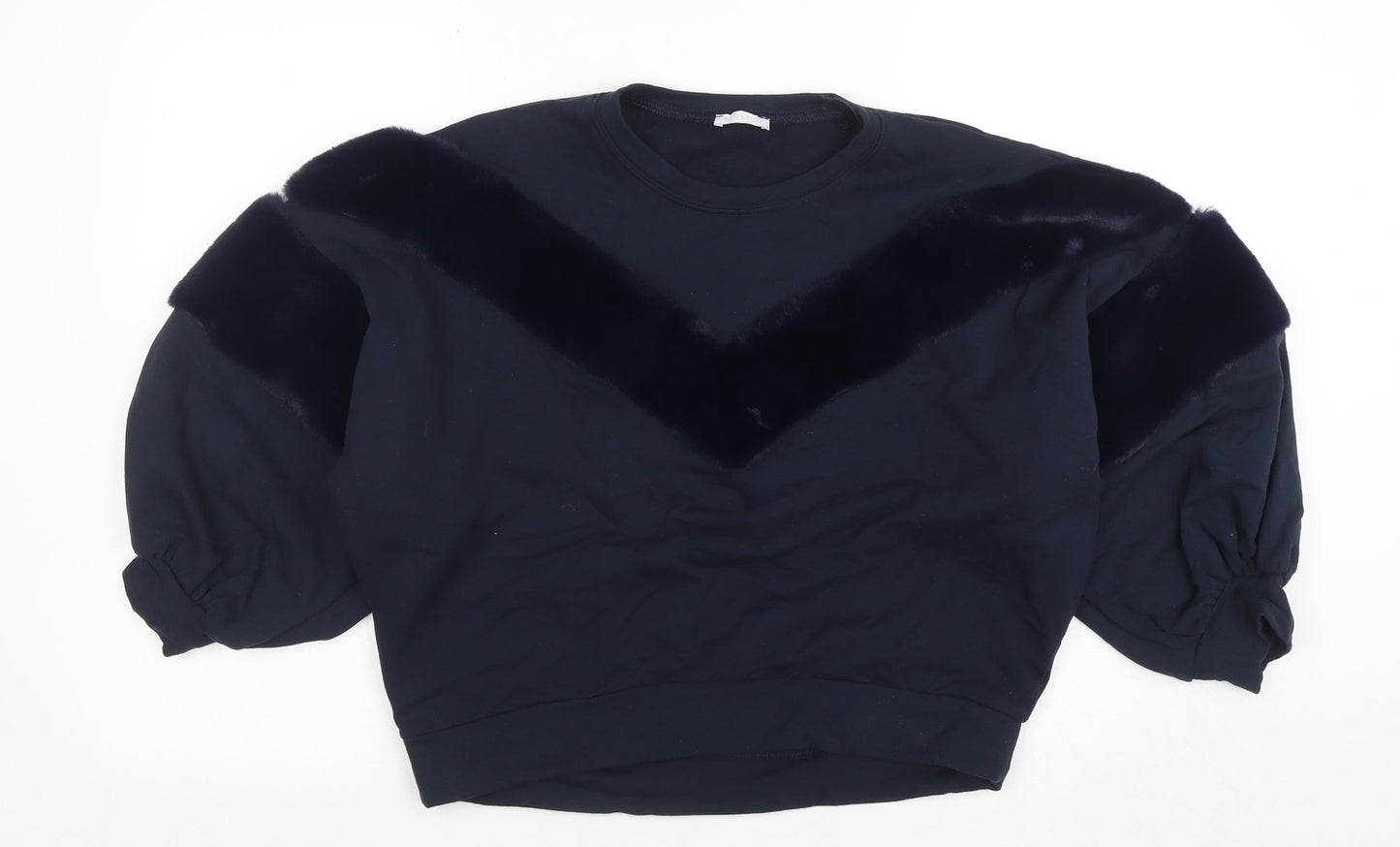 Womens UK Size 14 Funky Fun Blue Pullover Sweatshirt