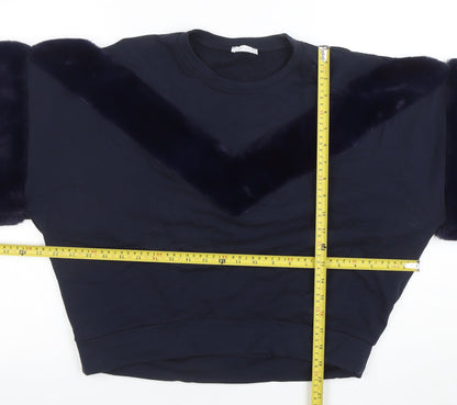 Womens UK Size 14 Funky Fun Blue Pullover Sweatshirt