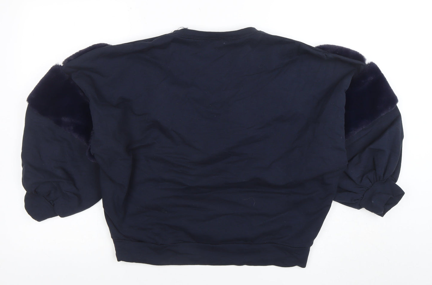 Womens UK Size 14 Funky Fun Blue Pullover Sweatshirt
