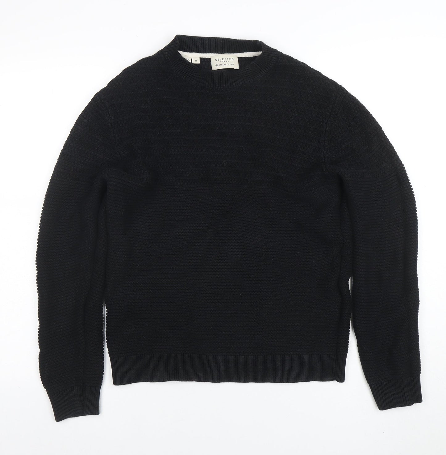 Mens UK Size M Selected Homme Black Pullover Jumper