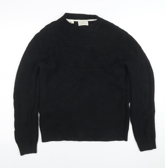 Mens UK Size M Selected Homme Black Pullover Jumper