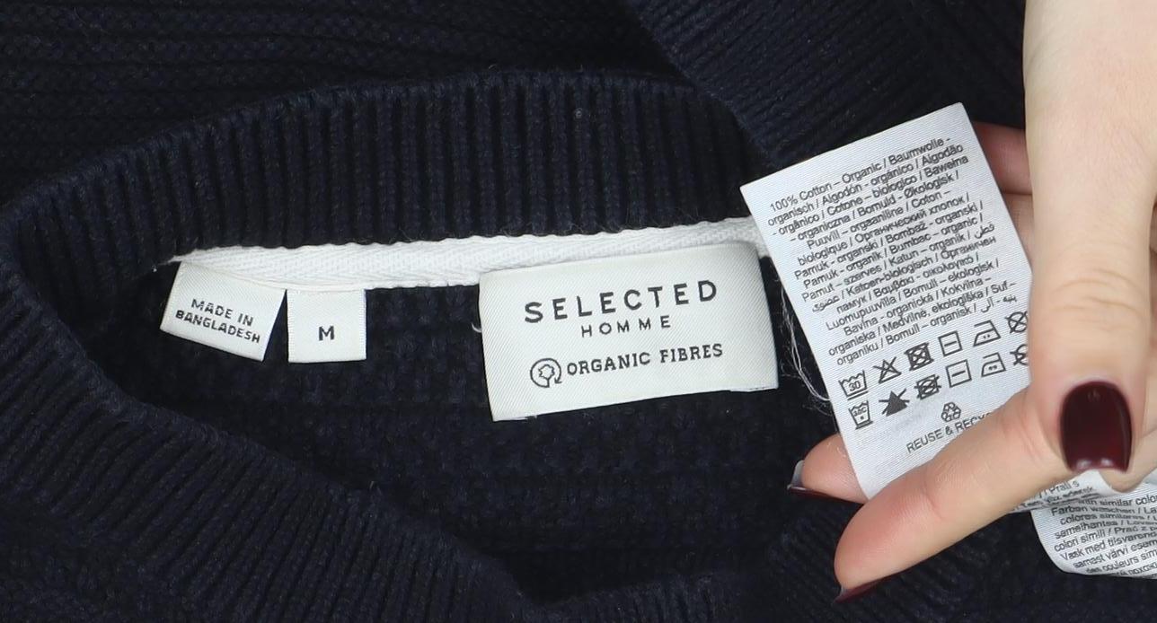 Mens UK Size M Selected Homme Black Pullover Jumper