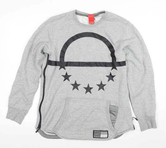 Mens UK Size M Nike Grey Pullover Sweatshirt