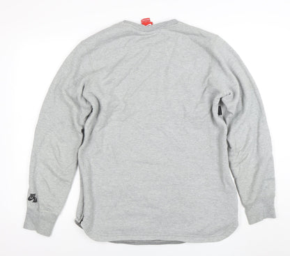 Mens UK Size M Nike Grey Pullover Sweatshirt