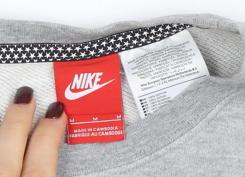Mens UK Size M Nike Grey Pullover Sweatshirt