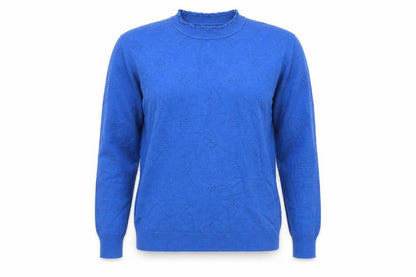 Womens UK Size L BASSINI Blue Pullover Jumper