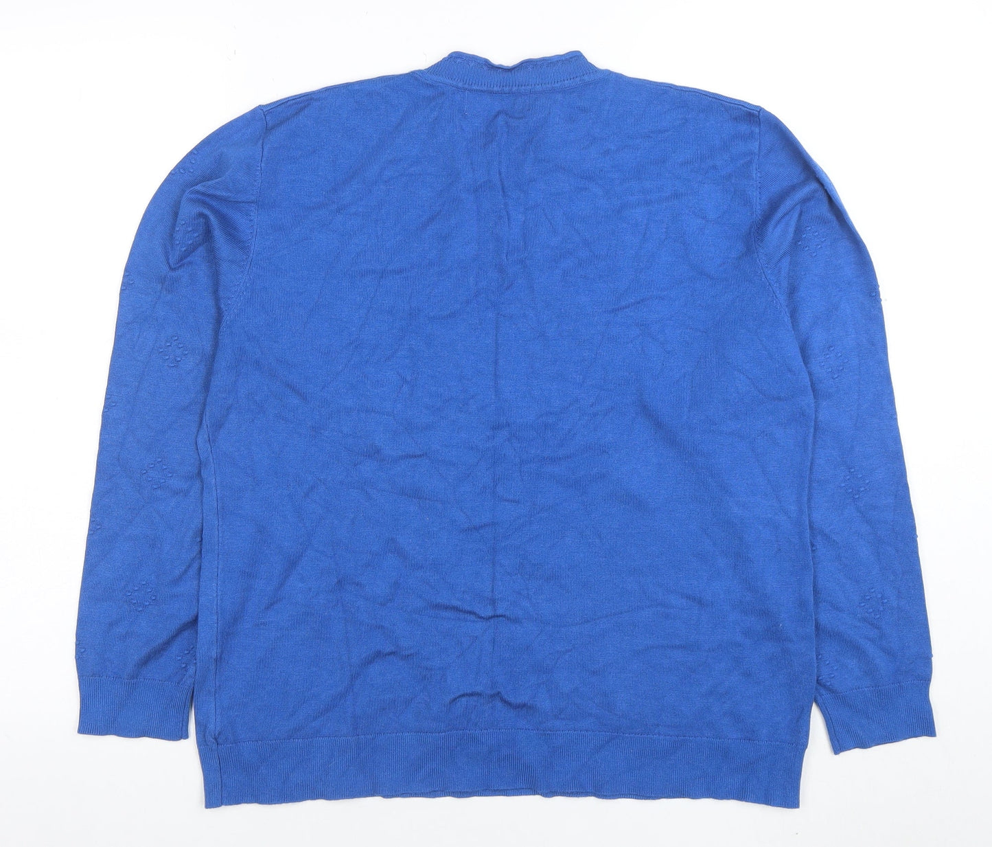Womens UK Size L BASSINI Blue Pullover Jumper