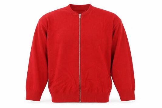 Womens UK Size L Lands' End Red Full Zip Jumper