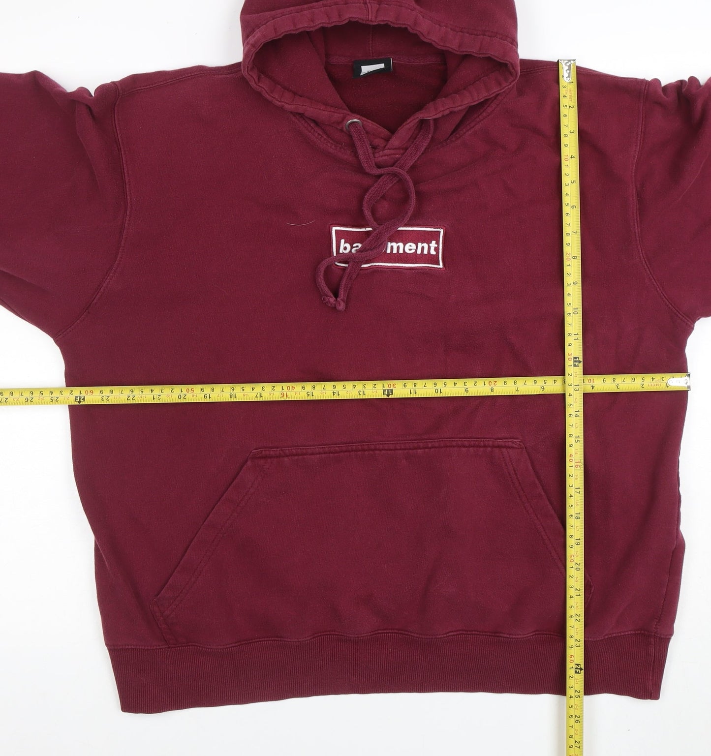 Mens UK Size 2XL The Basement Red Pullover Hoodie