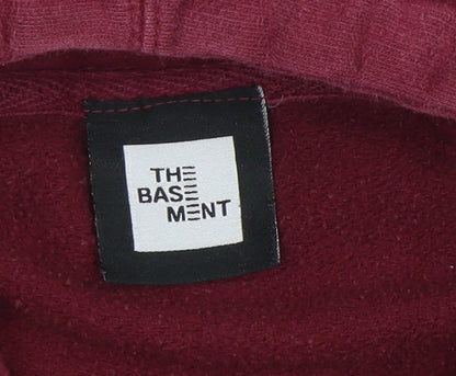 Mens UK Size 2XL The Basement Red Pullover Hoodie