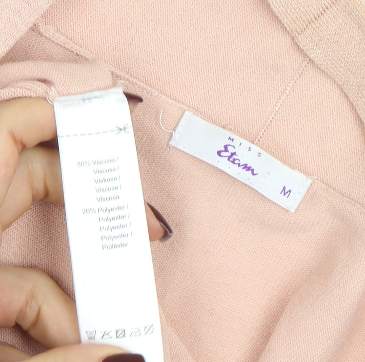 Womens UK Size M Miss Etam Beige Cardigan Jumper