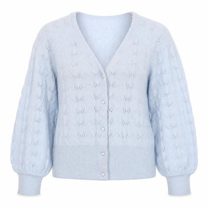 Womens UK Size 12 Golddigga Blue Cardigan Jumper
