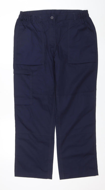 Mens UK Size 16 Regatta Professional Regular Fit Cargo Blue Trousers
