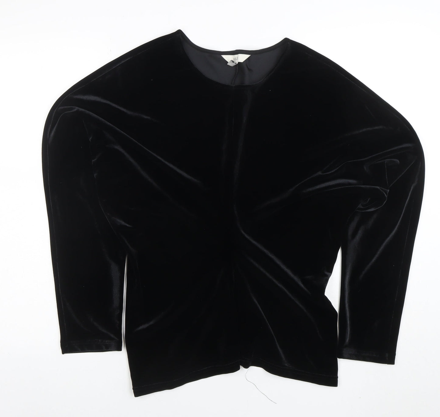Womens UK Size 14 Marks and Spencer Black Basic Blouse