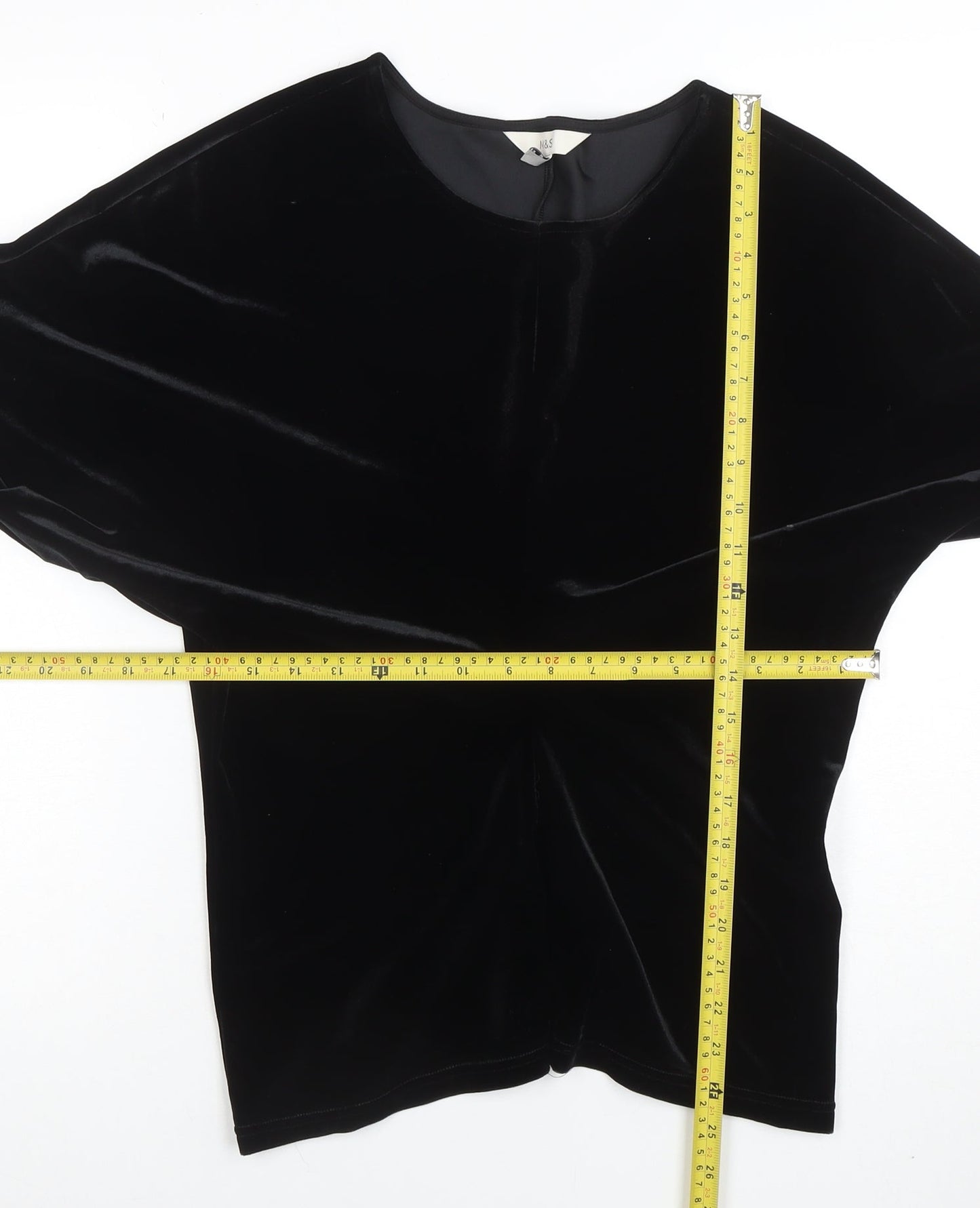 Womens UK Size 14 Marks and Spencer Black Basic Blouse
