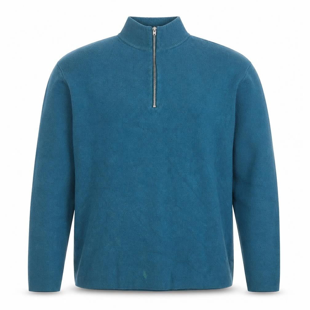 Mens UK Size L ASOS Blue 1/2 Zip Sweatshirt